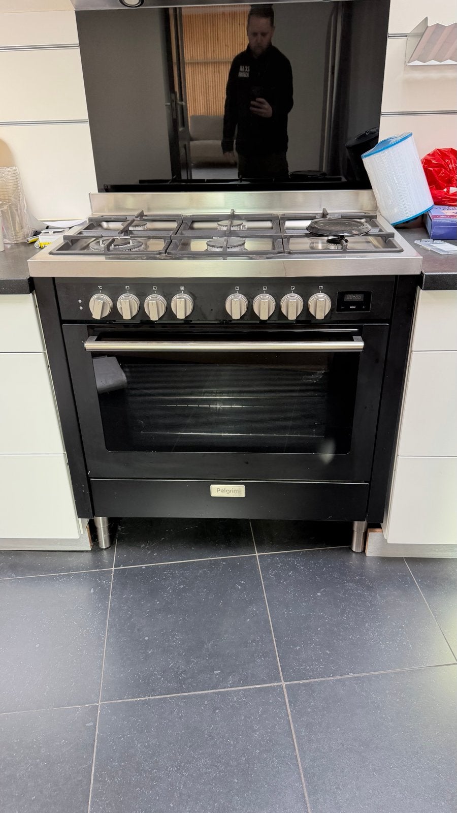Etna gasfornuis met 6 pitten en grote oven, incl. afzuigkap, Gebruikt, 60 cm of meer, Ophalen of Verzenden, Gas