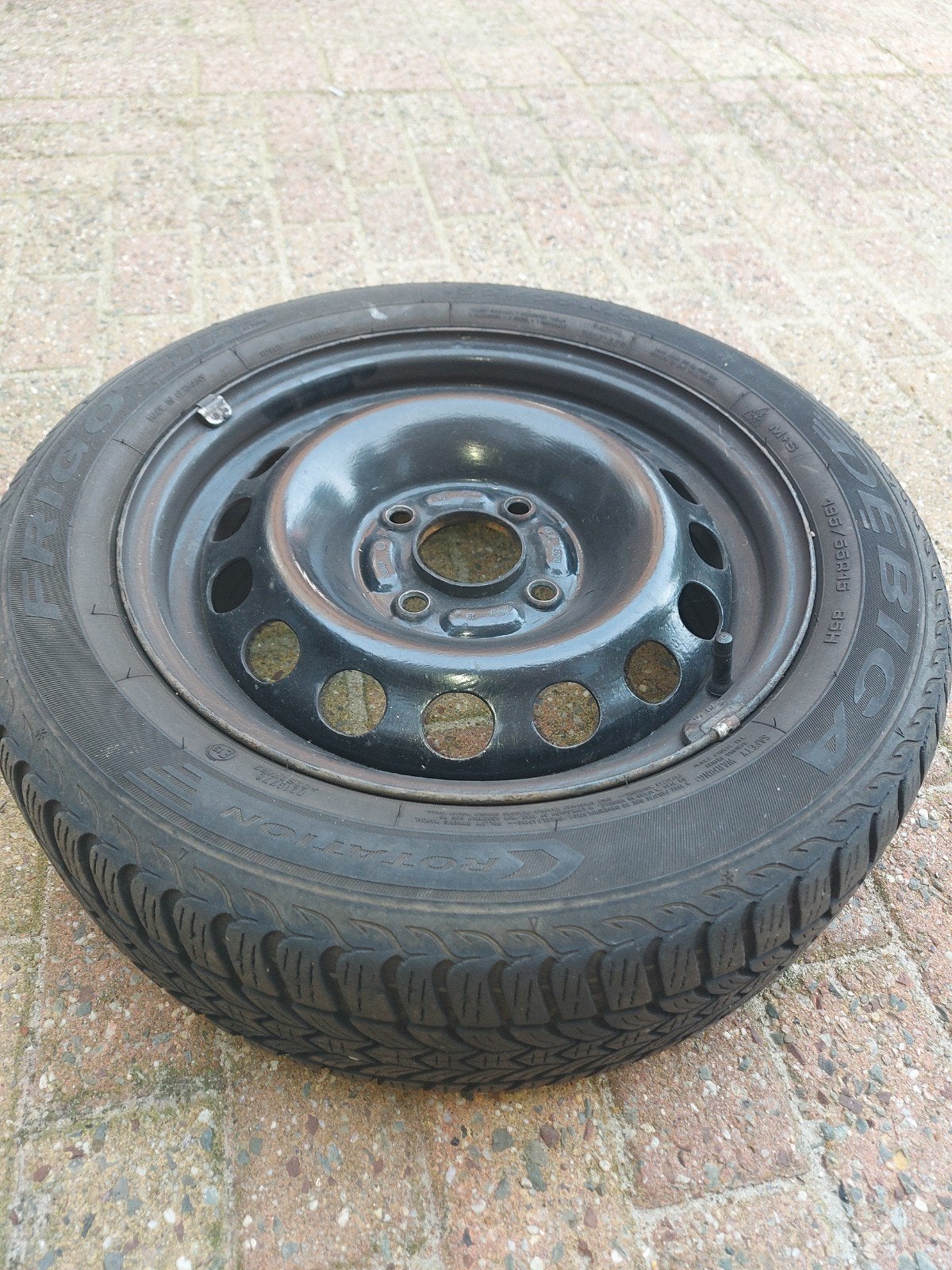 winterbanden m+s met velg 195 55 15, Ophalen of Verzenden, Gebruikt