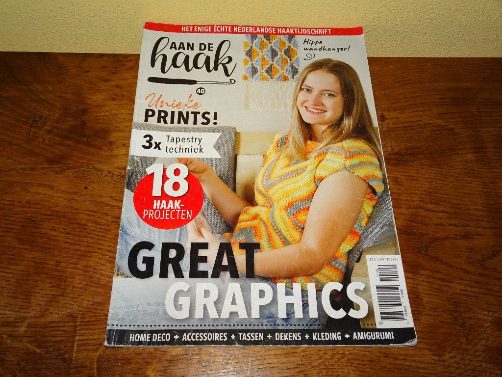 Aan de haak met 18 haakprojecten tijdschrift, Hobby en Vrije tijd, Breien en Haken, Ophalen of Verzenden, Zo goed als nieuw, Haken