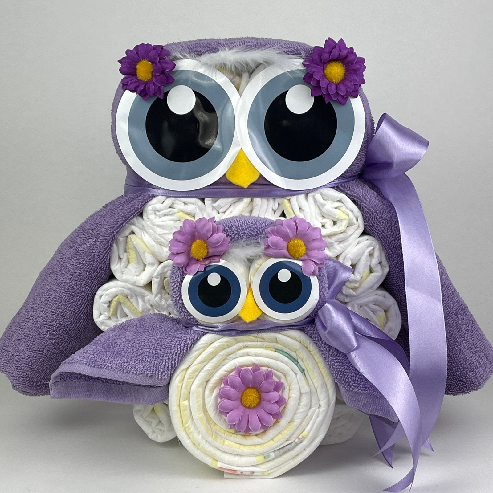 Uilen Luiertaart - Kraamcadeau Paars, Ophalen of Verzenden, Nieuw, Kraamcadeau