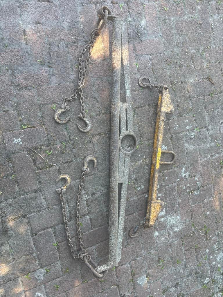 2x Hijs evenaar met kettingen en haken, Doe-het-zelf en Verbouw, Ophalen, Gebruikt, Handmatig