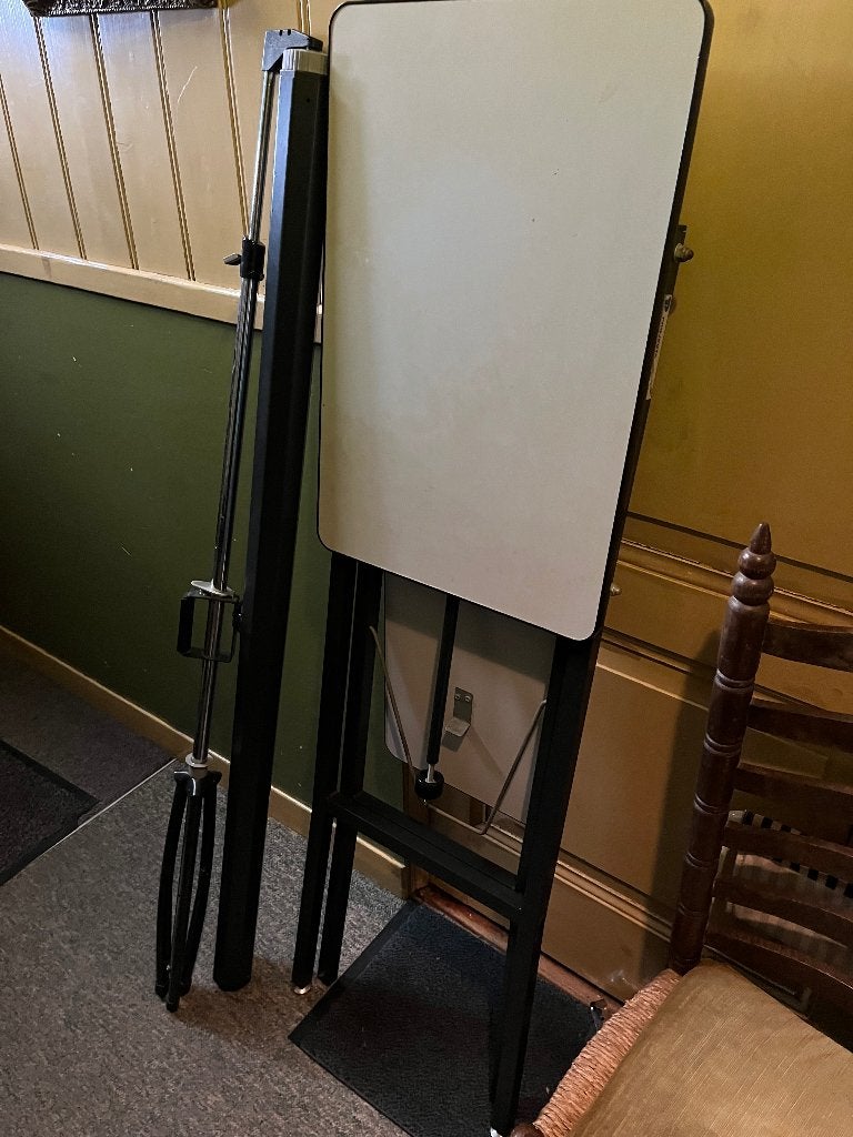 Projectietafel en scherm, Ophalen, Gebruikt