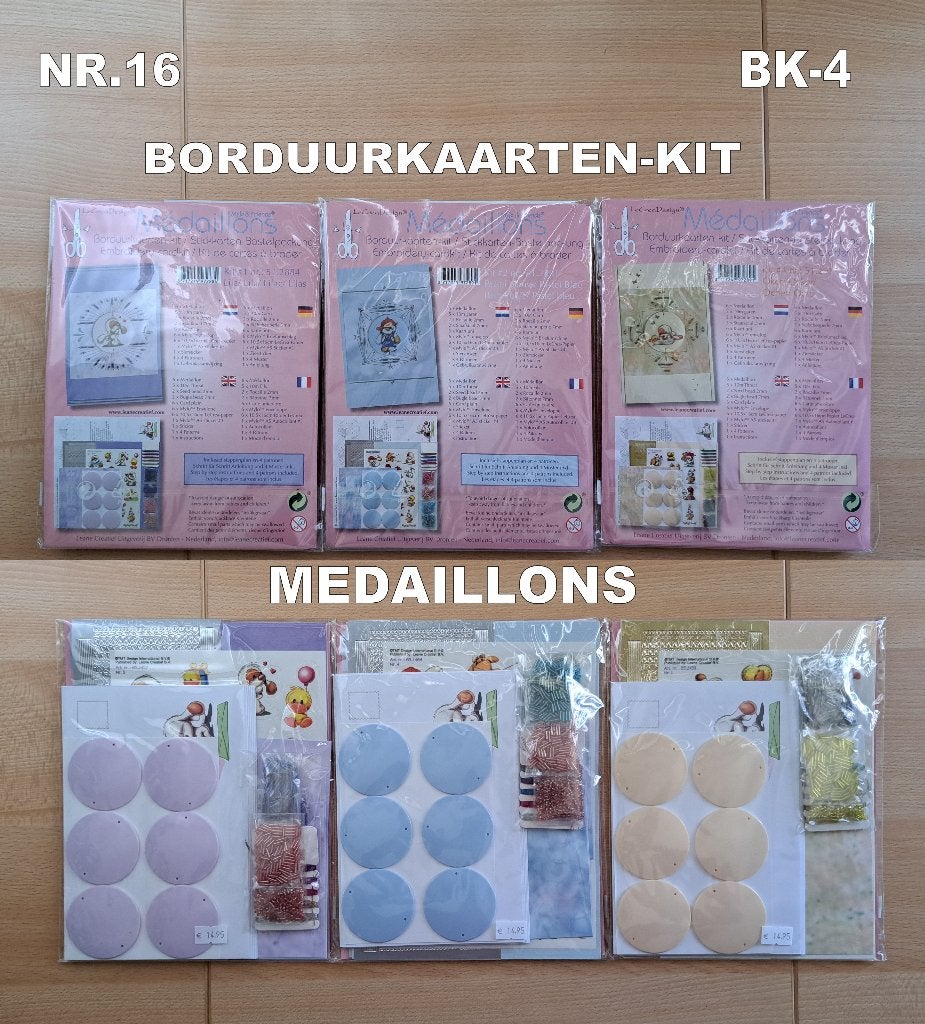 nr.16 MÉDAILLONS BORDUURKAARTEN-KIT VOOR KAARTEN MAKEN, Ophalen of Verzenden, Nieuw, Overige thema's, Overige typen