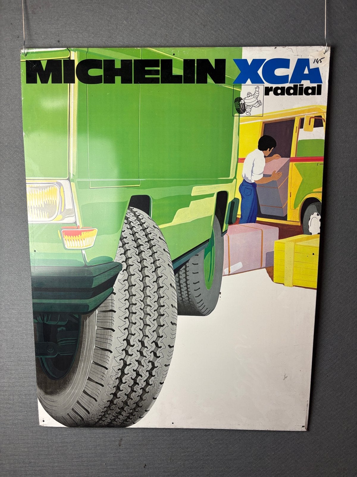Michelin Bibendum reclamebord XCA Radial 80x60cm, Verzamelen, Reclamebord, ., Ophalen of Verzenden, Zo goed als nieuw