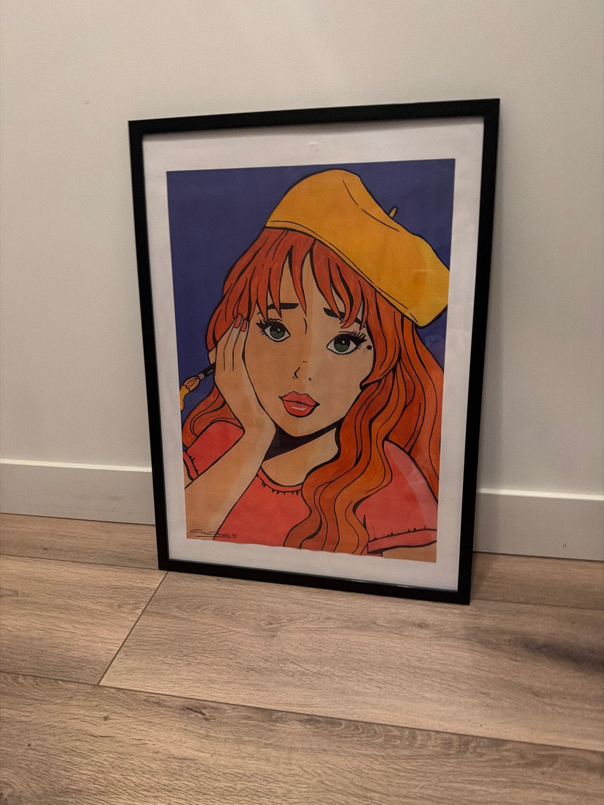 Ingelijste creachick poster, Verzamelen, Rechthoekig Staand, Met lijst, Deurposter of groter, Nieuw