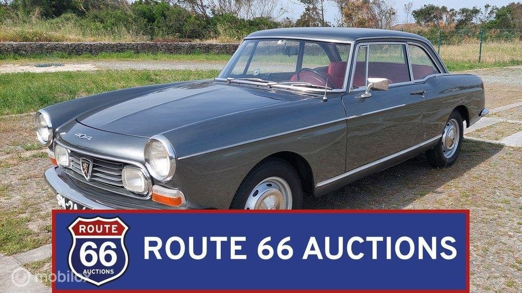 Peugeot 404 Coupe | 1967 | Route 66 Auctions, Auto's, Overige carrosserieën, Zwart, Bedrijf, Handgeschakeld