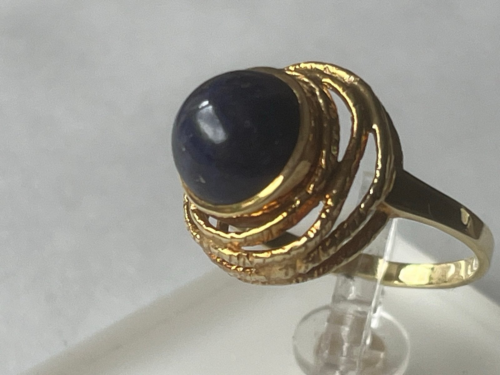 Prachtige Scandinavische style ring Lapis Lazuli, Verzenden, Zo goed als nieuw, 17 tot 18, Met edelsteen