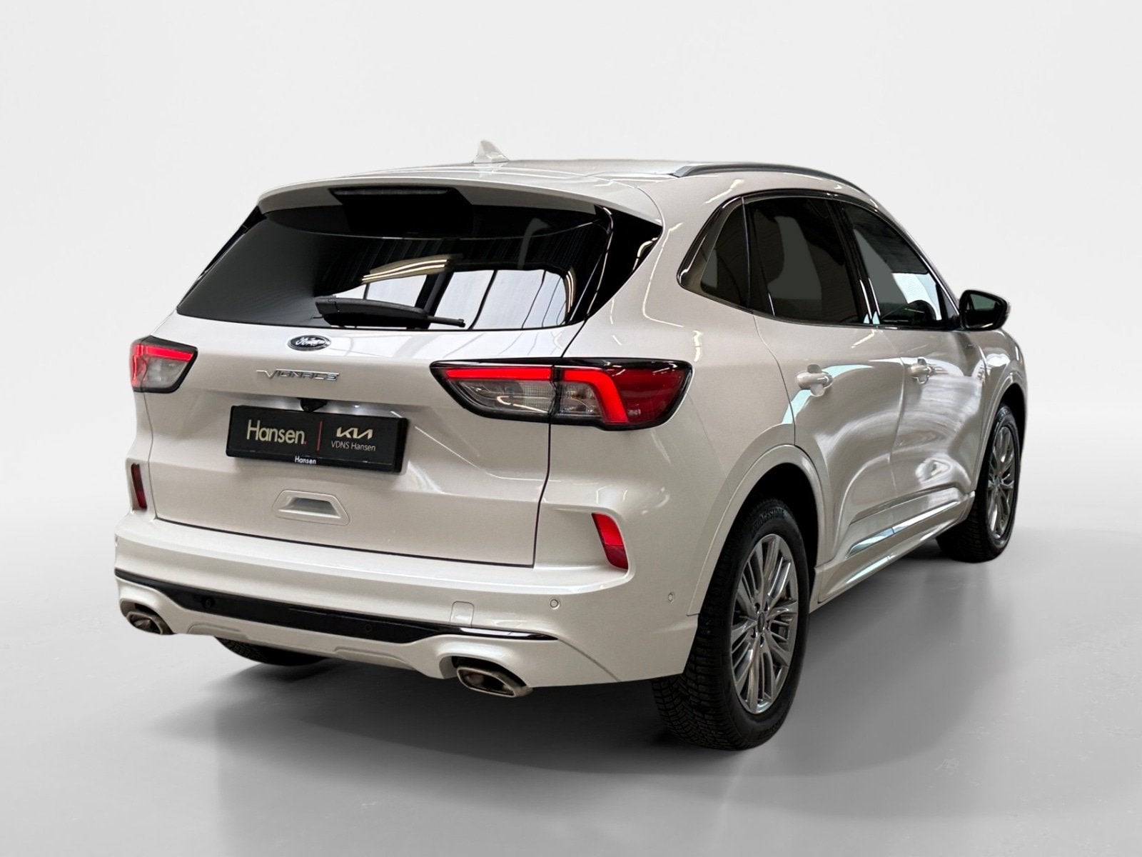 Ford Kuga 2.5 PHEV Vignale I HUD I Leder I Winterpakket I El, Auto's, Gebruikt, Lichtsensor, 4 cilinders, Wit