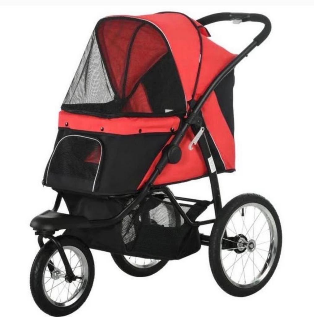 Opvouwbare hondenwagen met zonbescherming, netvensters NIEUW, Dieren en Toebehoren, Nieuw, Ophalen of Verzenden, A, A