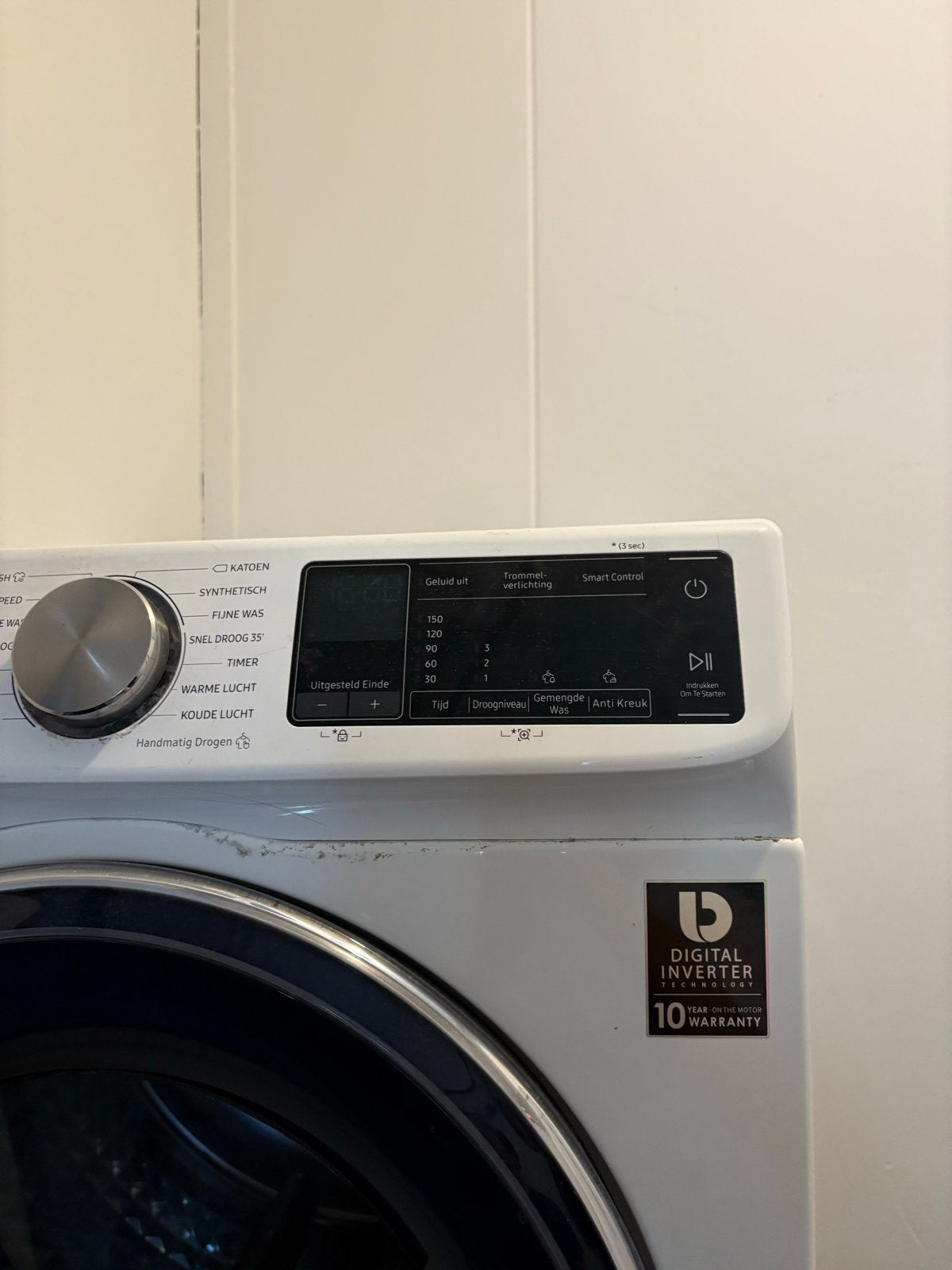 Samsung warmtepompdroger 9kg - Werkt, ook voor onderdelen, Witgoed en Apparatuur, Ophalen, Gebruikt, 8 tot 10 kg, Voorlader