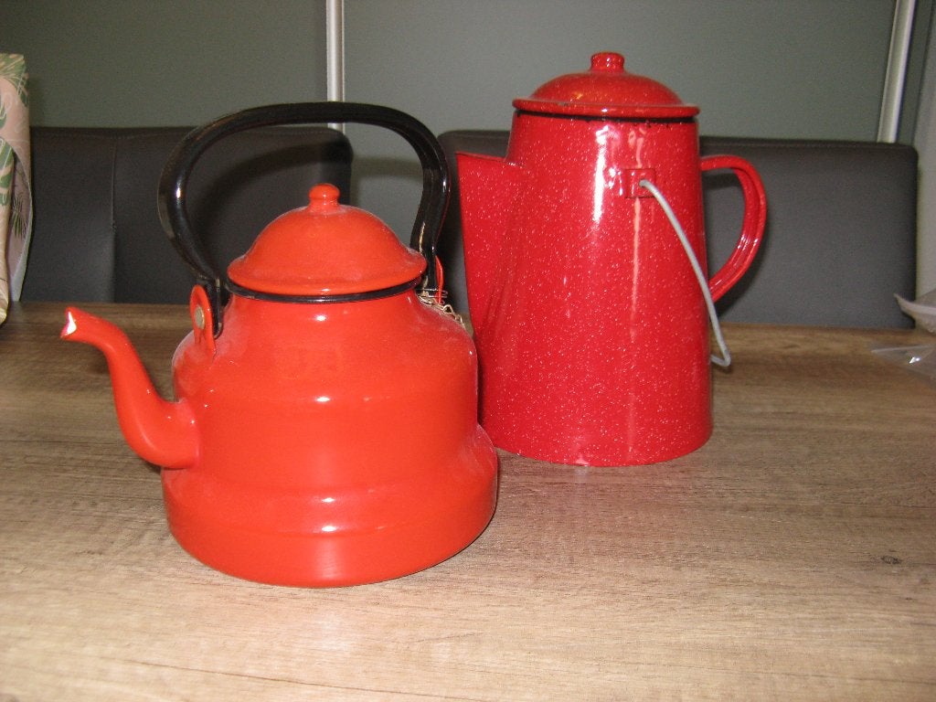 emaille Water en koffie ketel, Antiek en Kunst, Antiek | Emaille, Ophalen of Verzenden