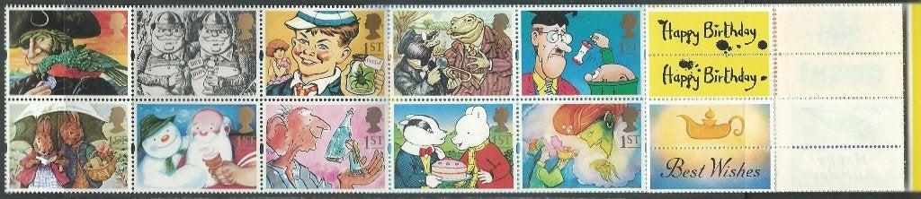 ENGELAND 1993 1st. Greetings zegels Postzegelboekje (Type 2), Verzenden, Postfris