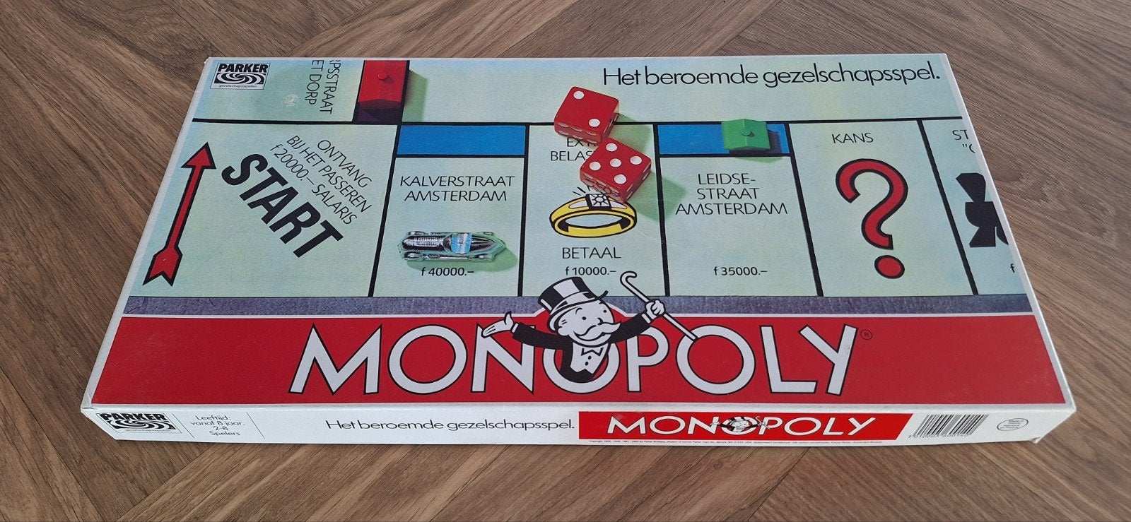 Vintage Monopoly Bordspel – Klassieke Gulden Editie, Vijf spelers of meer, Ophalen of Verzenden, Gebruikt, Parker