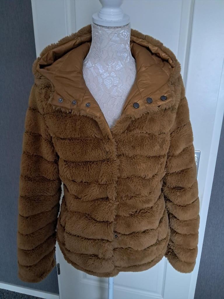 Jas Rino & Pelle 2 kanten draagbaar : Bruin / Oker : 36, Kleding | Dames, Jassen | Winter, Bruin, Ophalen of Verzenden, Zo goed als nieuw