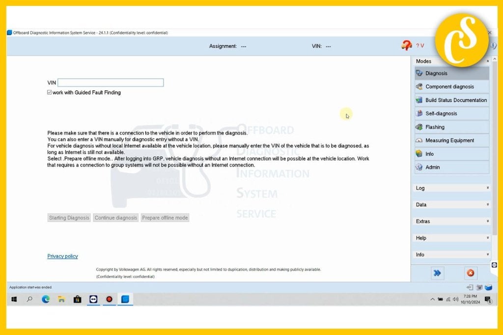 ODIS Service v25.0.1 ODIS Engineering v19.0.0, Verzenden