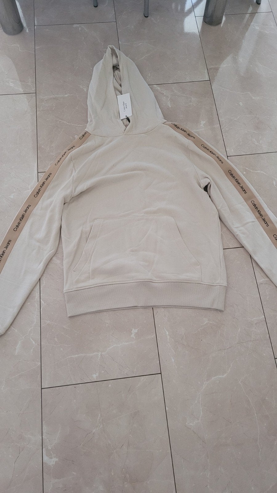 Calvin Klein Jeans hoodie heren maat S, Beige, Nieuw, Ophalen of Verzenden, Calvin Klein Jeans