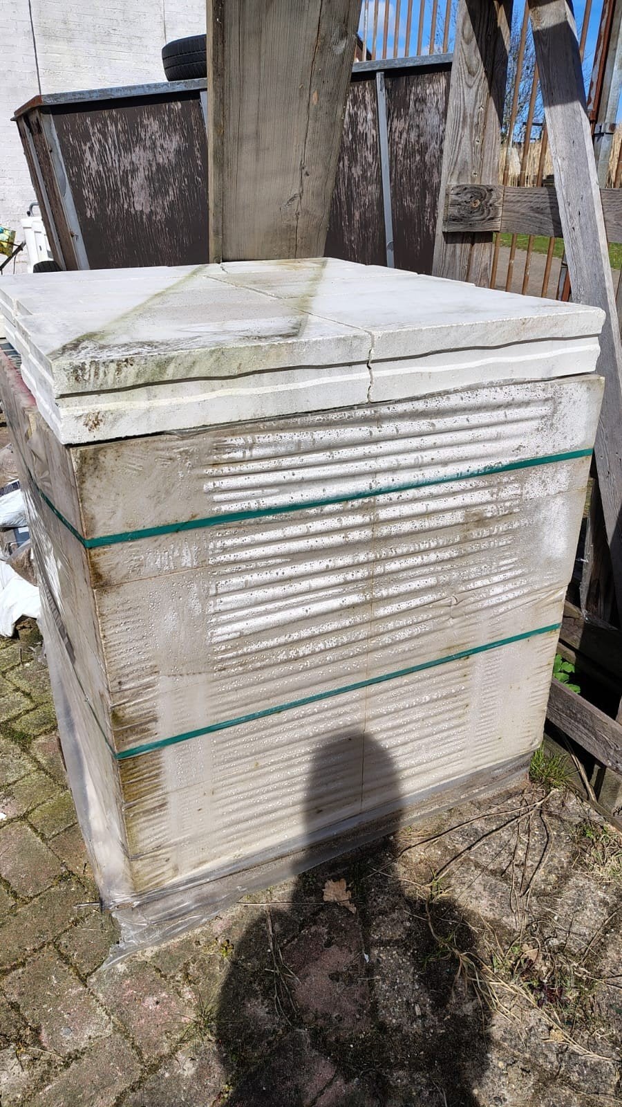 Kalkzandsteen lijm blokken 100x198x438, Doe-het-zelf en Verbouw, Metselstenen, Ophalen, Nieuw, Kalkzandstenen