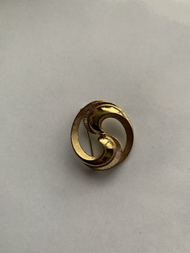 Goudkleurige broche  in vorm bloem, Ophalen, Nieuw, Goud, Zilver