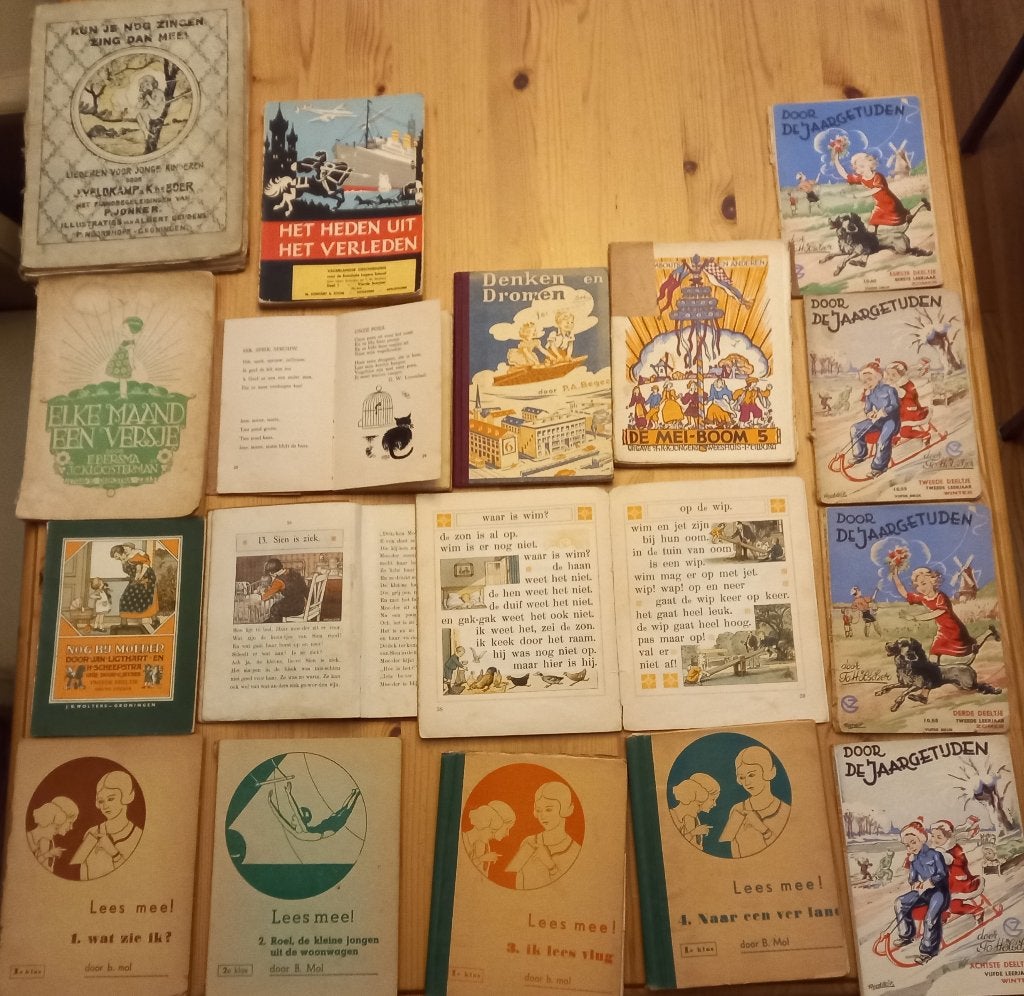 Antieke schoolboeken, Antiek en Kunst, Antiek | Boeken en Bijbels, Ophalen of Verzenden