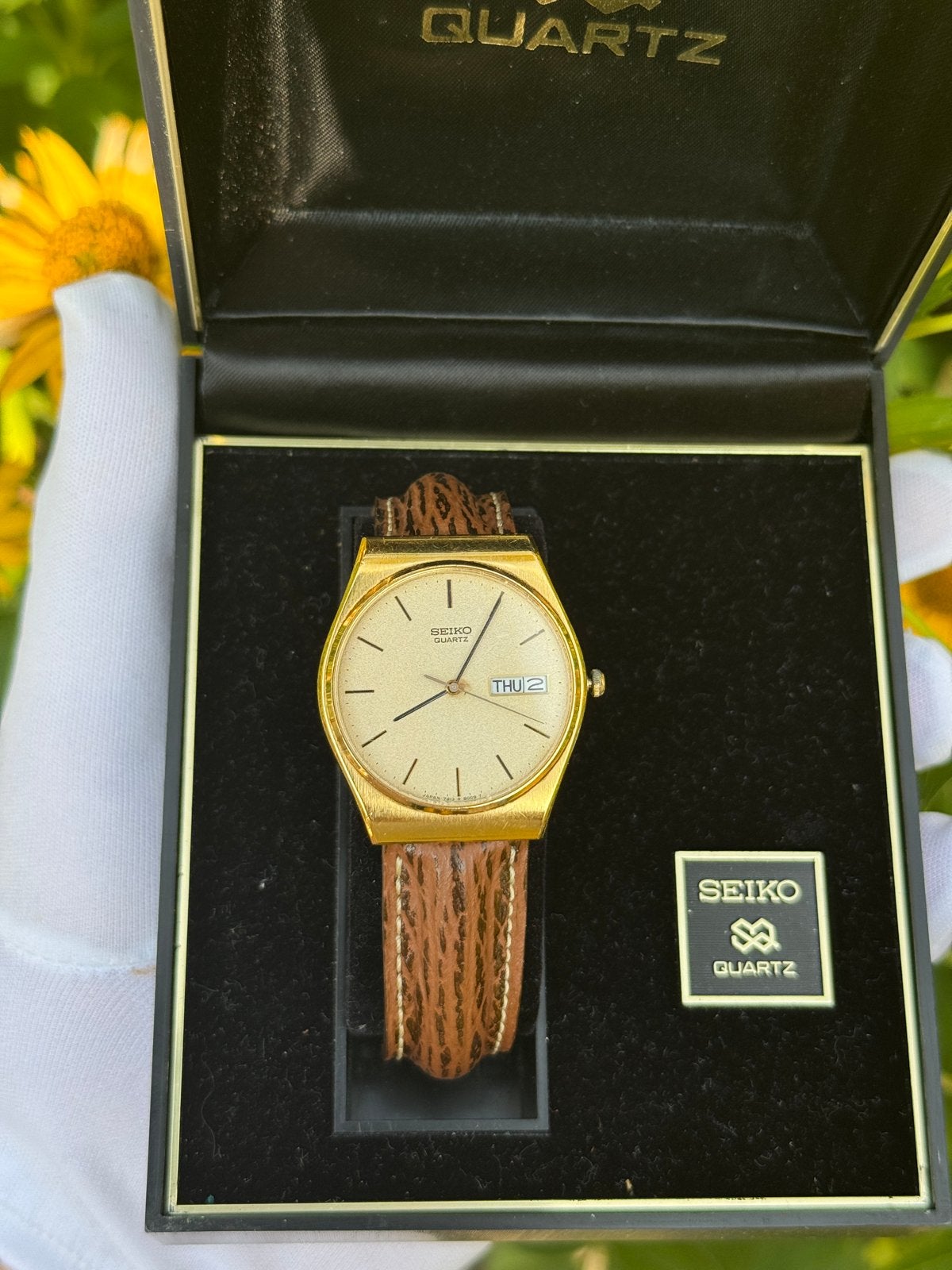 Seiko SQ 7813-8009 - 1977 | Originele Box + Papieren | UNIEK, Ophalen of Verzenden, Staal, Overige merken, 1960 of later
