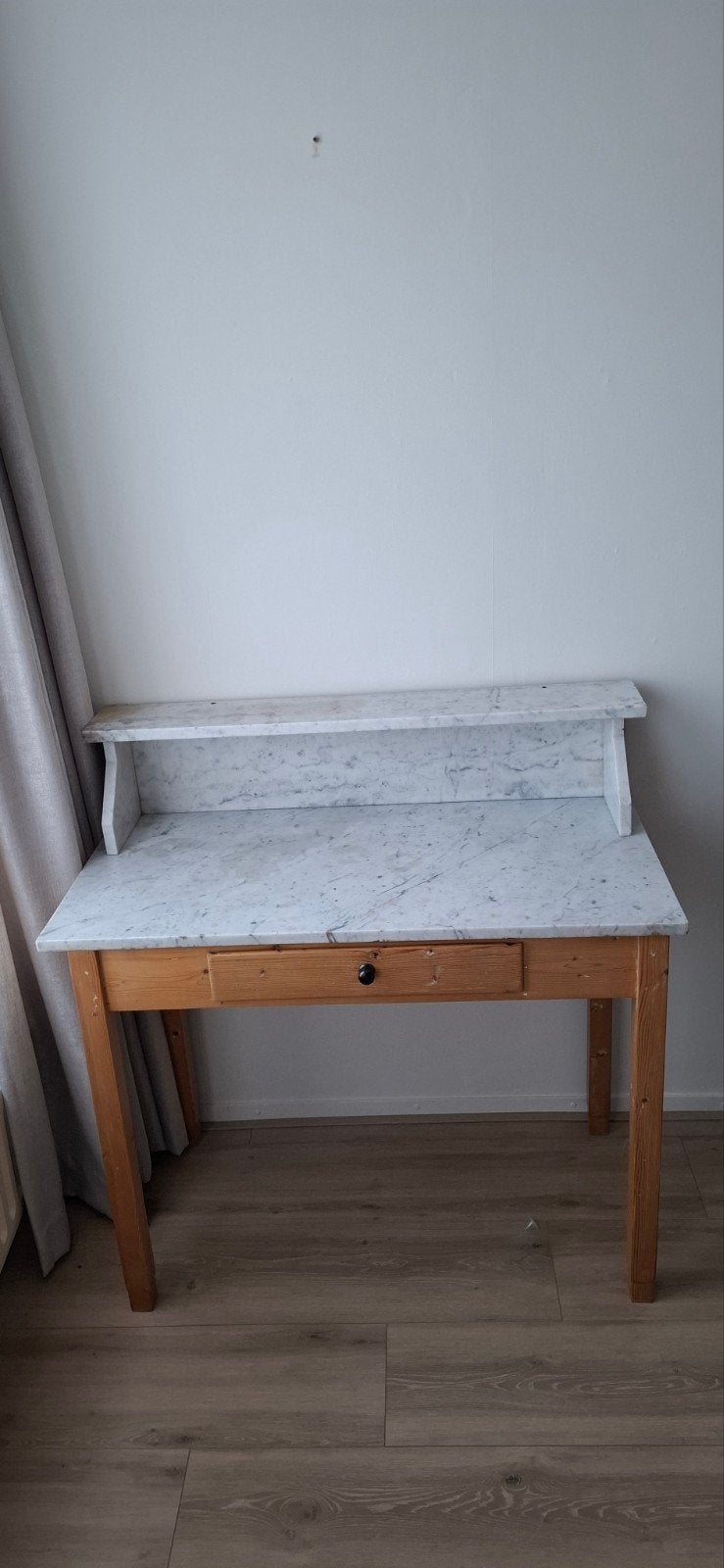 Antieke wastafel met marmeren blad en wasstel, Antiek en Kunst, Ophalen
