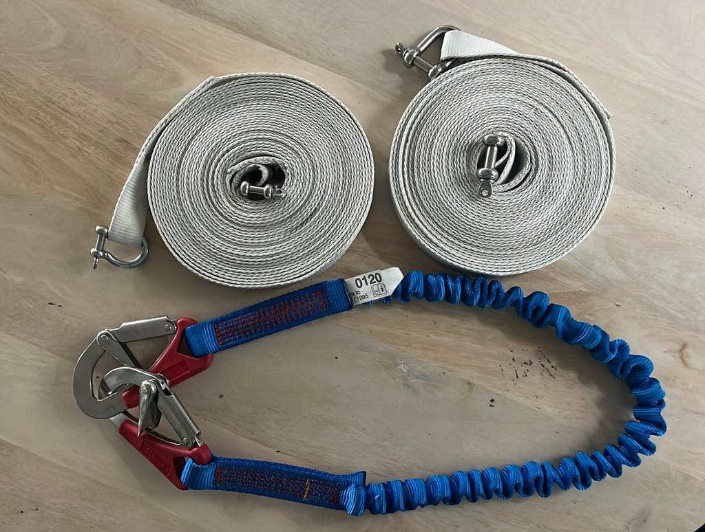 Gibb veiligheidslijn CE-gekeurd + 2x polyester lijn, Ophalen of Verzenden, Nieuw, Genua of Fok, Minder dan 15 m²