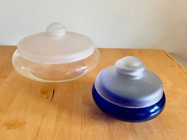 Leerdam Twee koekschalen  Jac Boon, Antiek en Kunst, Ophalen of Verzenden