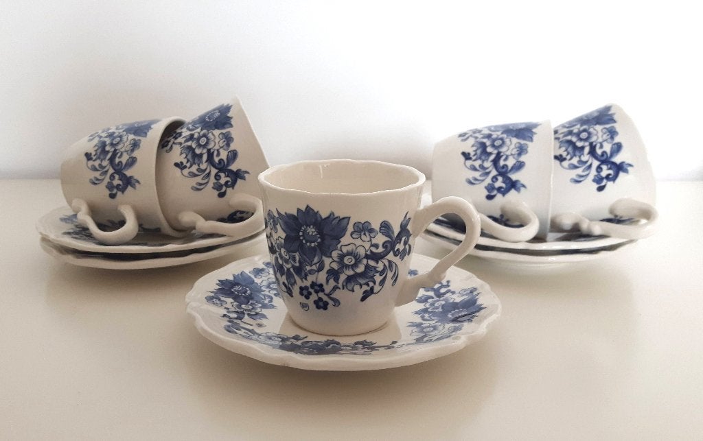 Sarreguemines France Espressokopjes 5 stuks, Ophalen of Verzenden