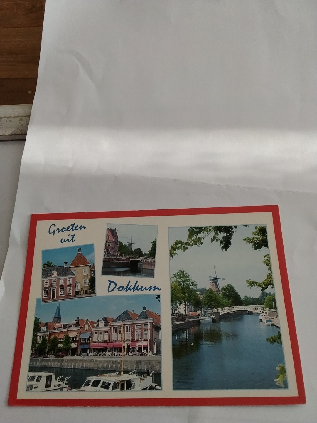 Ansichtkaart Groeten uit Dokkum - Gelopen, Ophalen of Verzenden, 1980 tot heden, Gelopen, Friesland