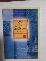 Kaarten: Gefeliciteerd, eindelijk diploma. (Blanco)., Ophalen of Verzenden, 1980 tot heden, Ongelopen, Overige thema's