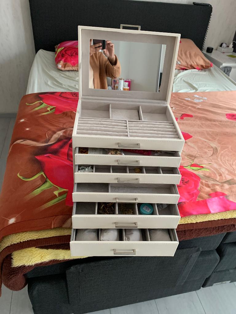 Sieraden box, Ophalen, Beige, Hardcase, Zo goed als nieuw