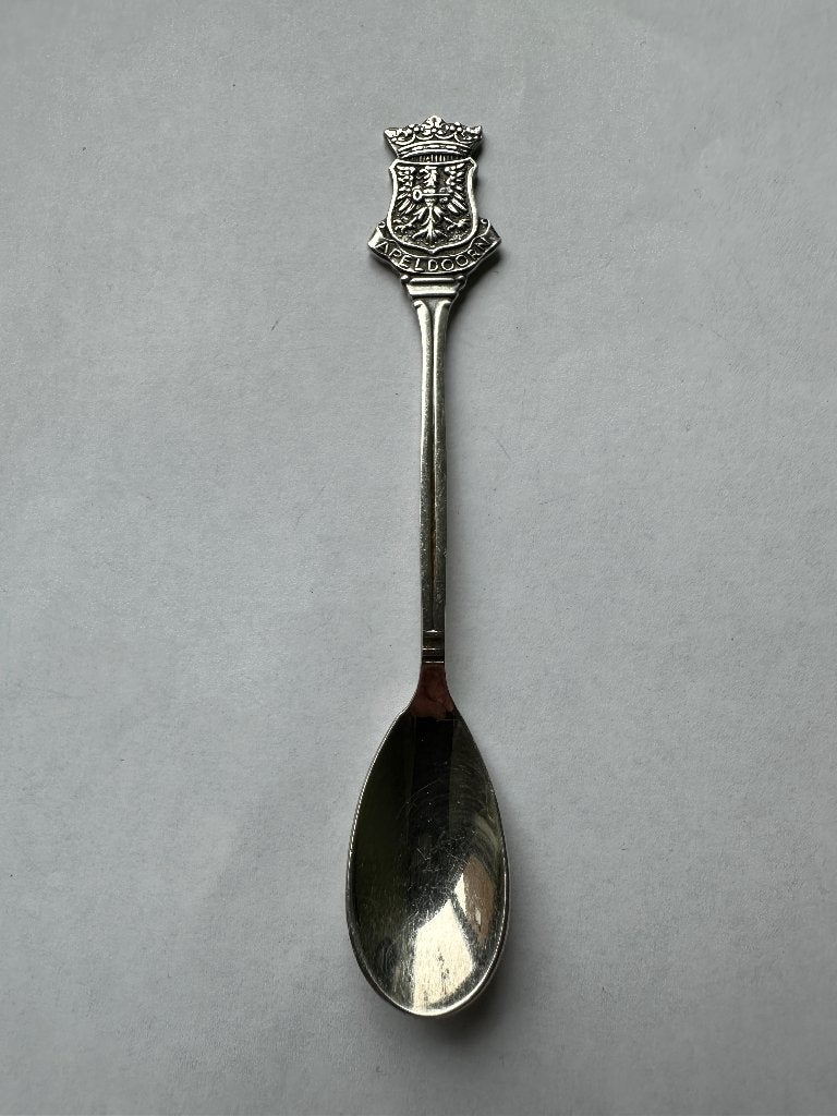 Verzilverd APELDOORN lepeltje. Theelepeltje lepel. Sola 100., Ophalen of Verzenden