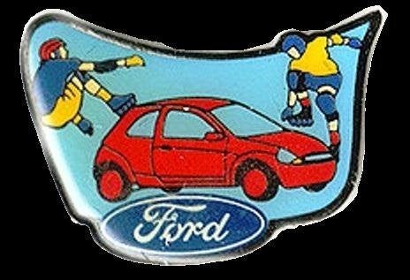 Ford Ka pin blauw-rood, Verzenden, Nieuw, Transport, Speldje of Pin