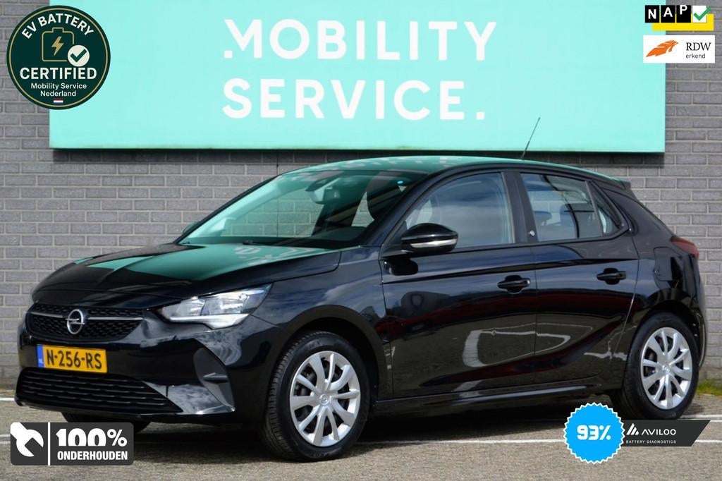Opel Corsa-e Edition 50 kWh SOH93% CarPlay W.pomp Clima, 330 km, Gebruikt, Zwart, Origineel Nederlands