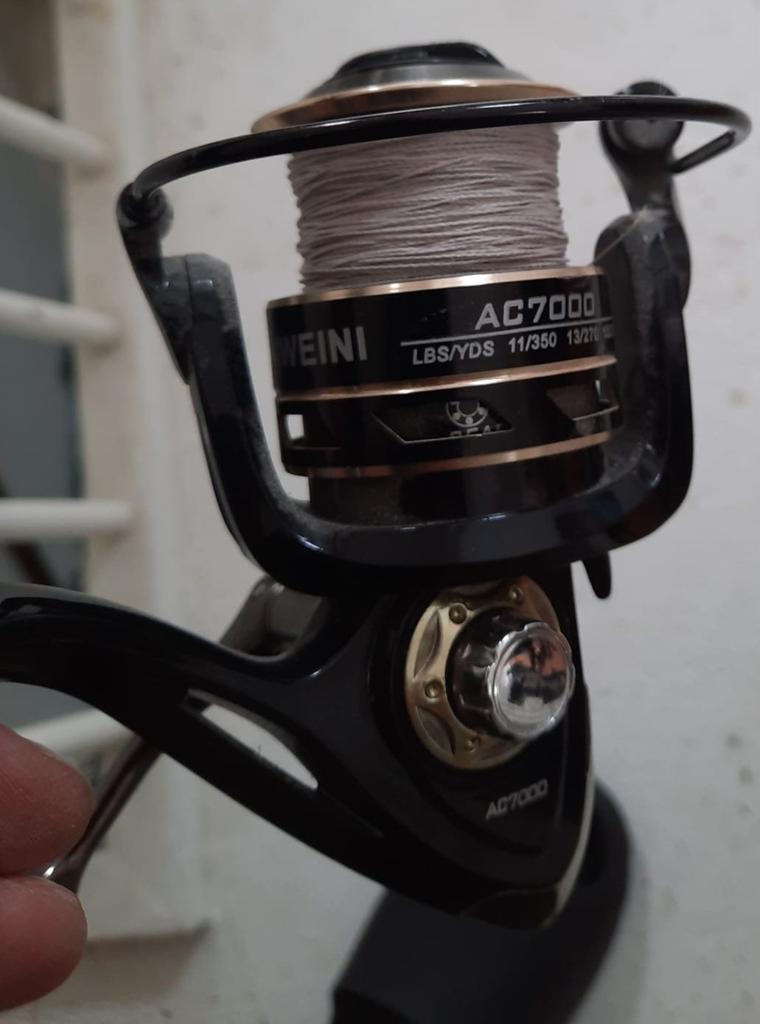 Spinning hengel incl molen, Watersport en Boten, Ophalen, Zo goed als nieuw, Molen