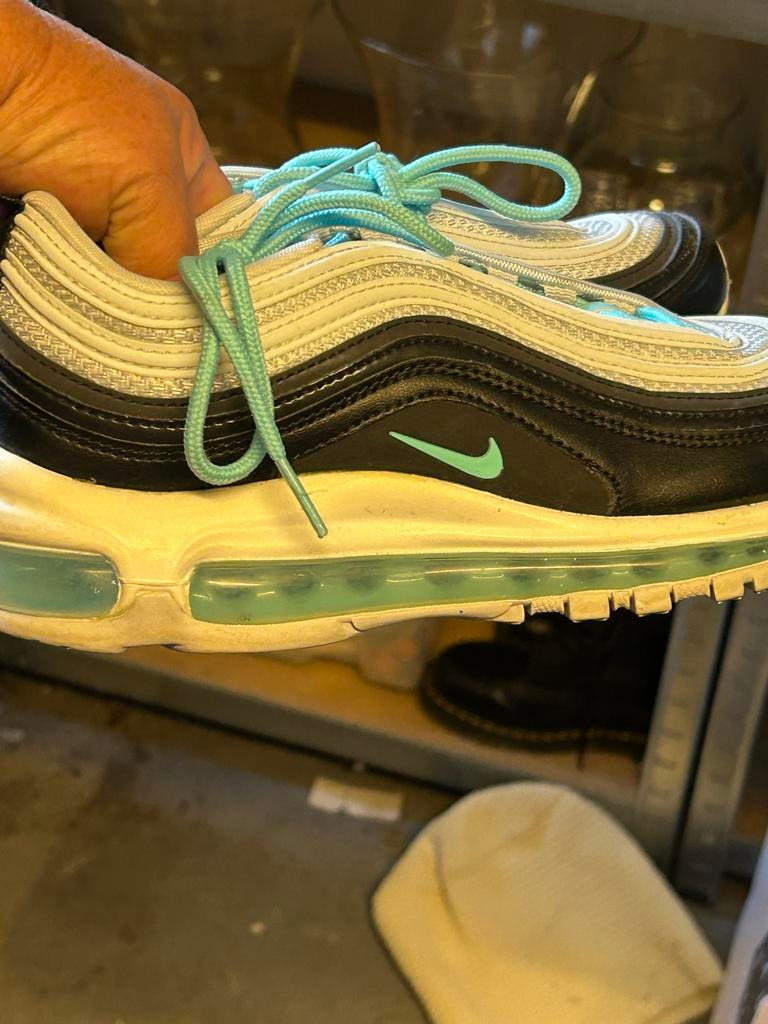 Nike Air Max 97 - Zwart, Wit & Mintgroen, Ophalen of Verzenden, Zo goed als nieuw
