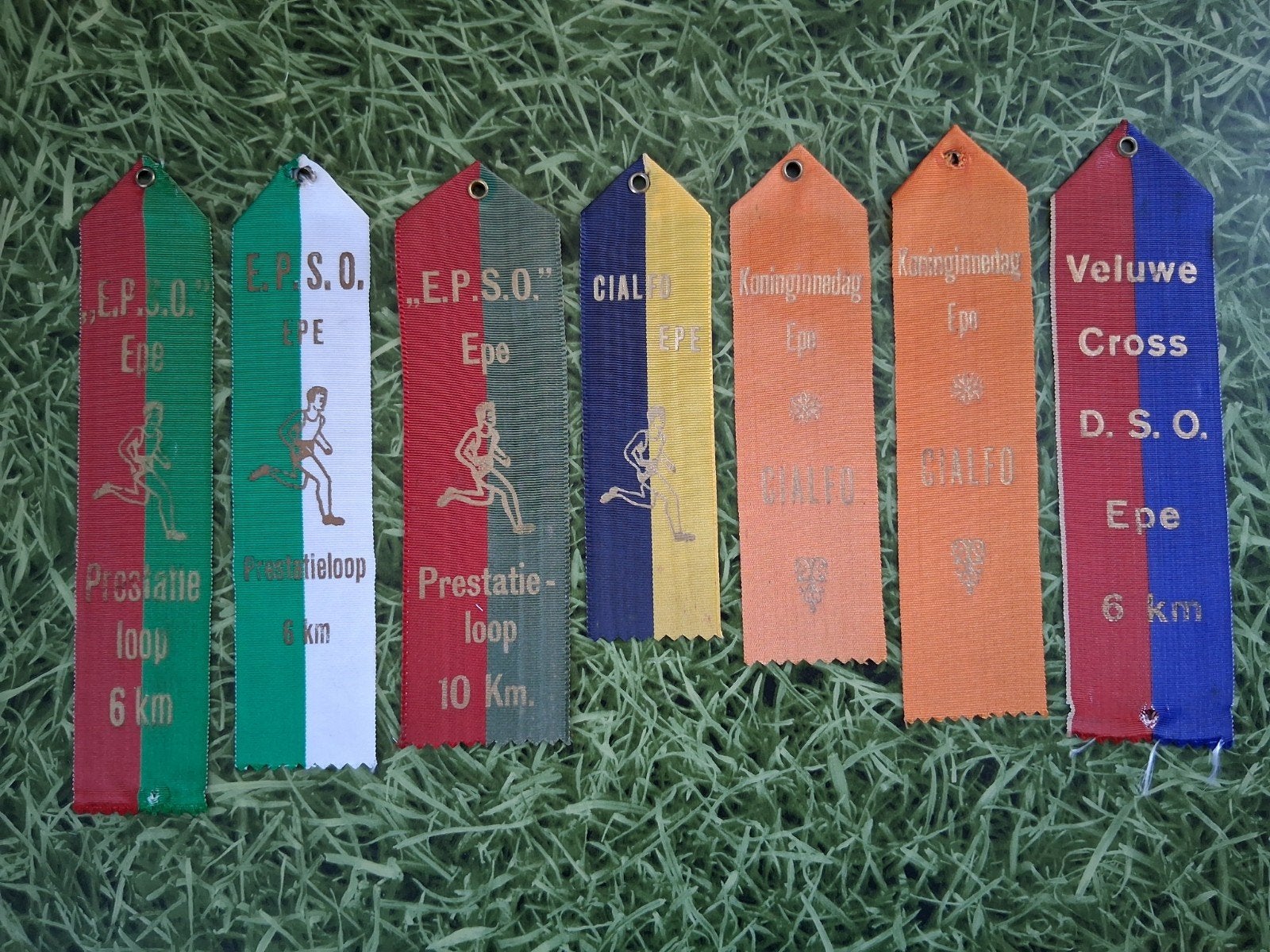 7x vaantje, vaantjes E.P.S.O., CIALFO en DSO Epe, hardlopen, Overige merken, Gebruikt, Overige typen, Ophalen of Verzenden