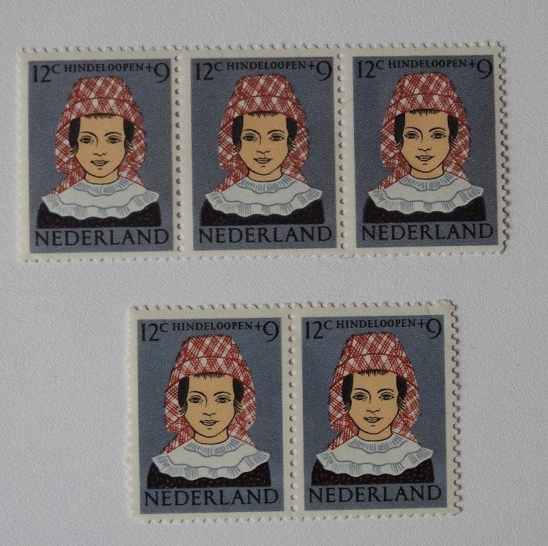 5 Kinderpostzegels klederdrachten 1960, Verzenden, Na 1940, Postfris