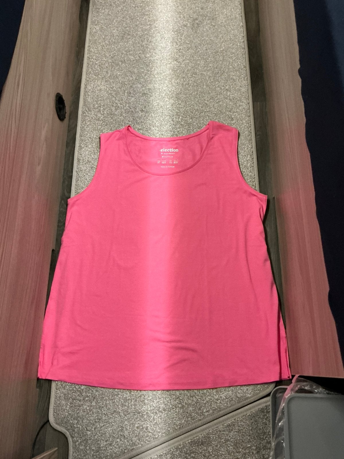 Merk:Ulla Popken shirt maat 46/48 kleur Fuchsia Rose, Ophalen of Verzenden, Zo goed als nieuw, Roze, Korte mouw