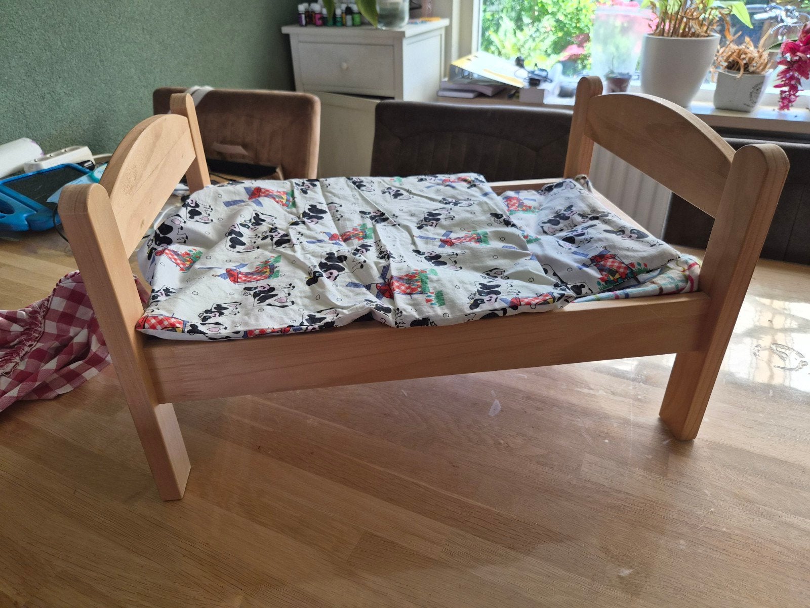 Houten poppenbedje met beddengoed, Ophalen, Gebruikt, Overige typen