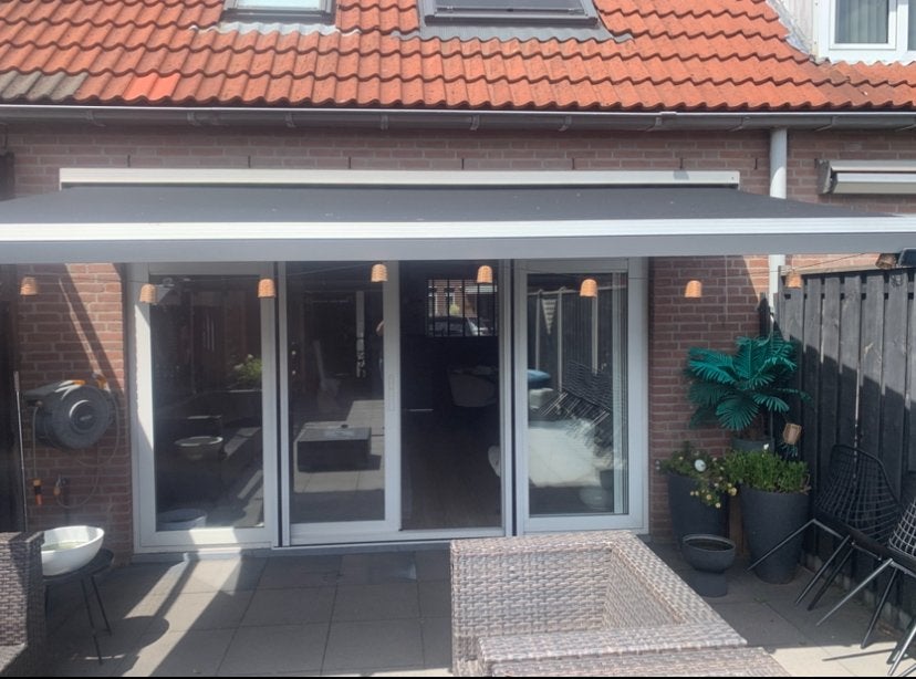 Electrisch zonnescherm, Tuin en Terras, Overkappingen, Ophalen, Gebruikt