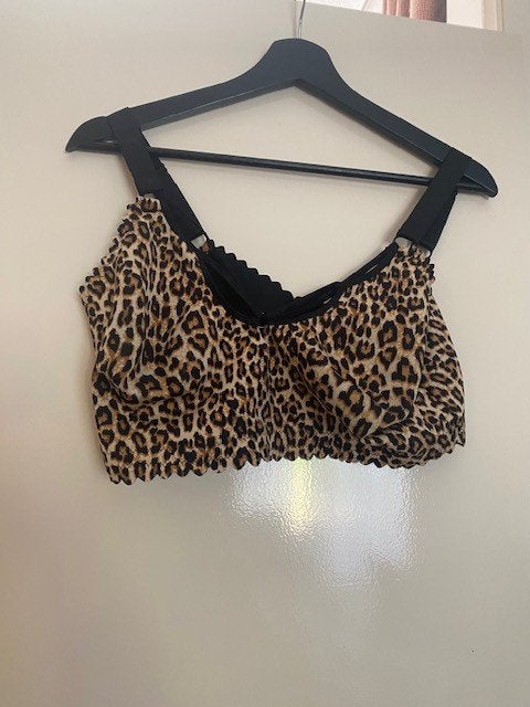 panter print BH/ crop top - zo goed als nieuw, Verzenden, Meerkleurig, BH