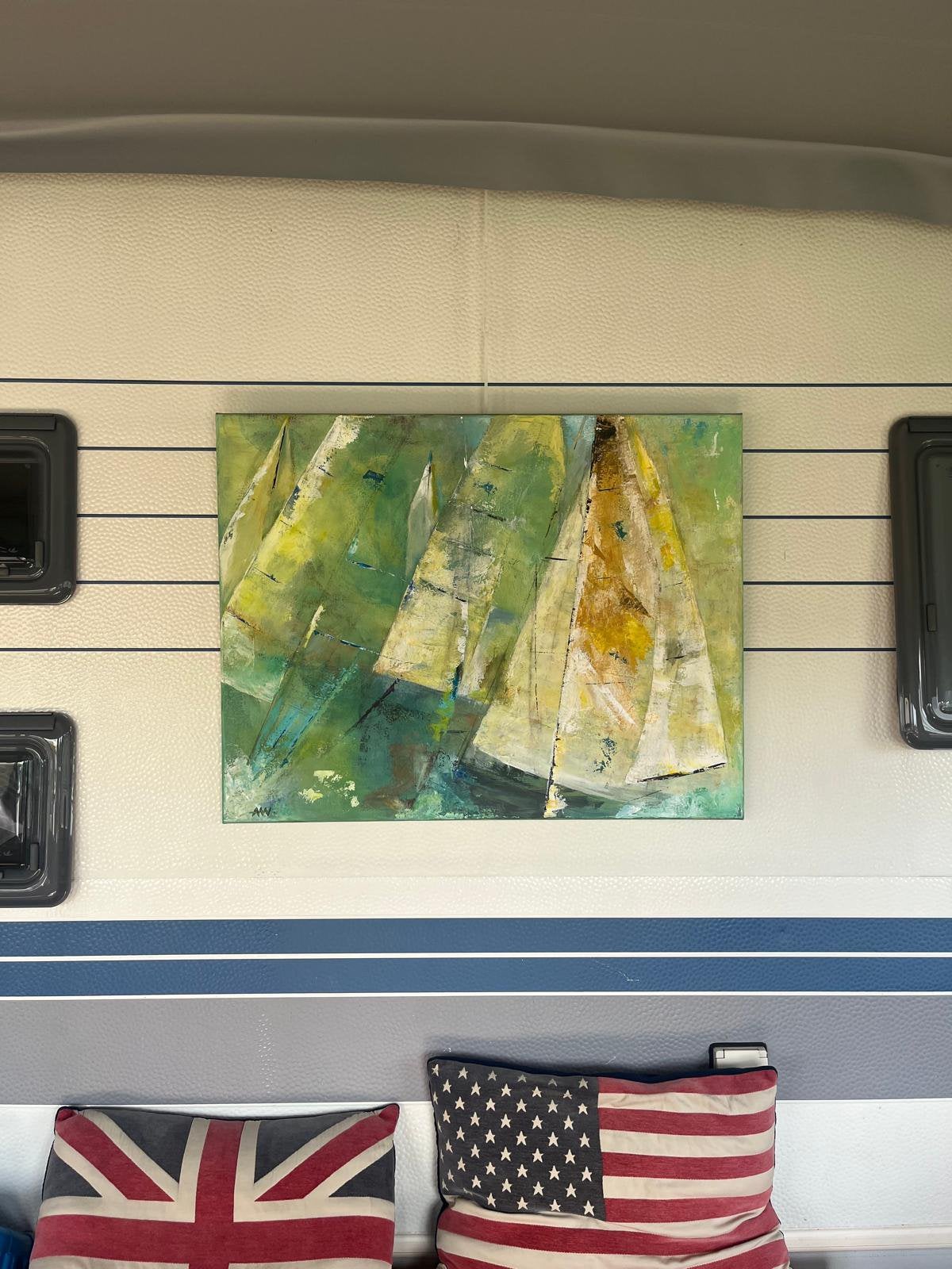 Schilderij 70 bij 90 cm, Antiek en Kunst, Ophalen