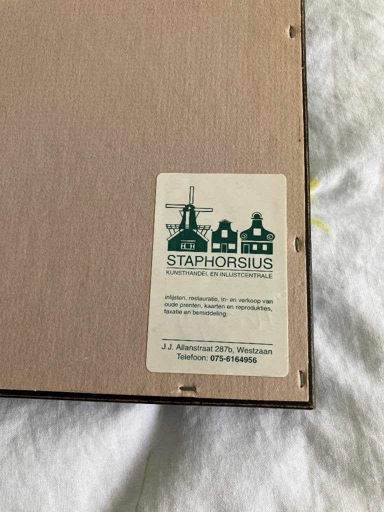 Zaandam prachtig in mooie lijst 40x38, Ophalen, Klassiek, Achter glas, Stads- / dorpsgezicht