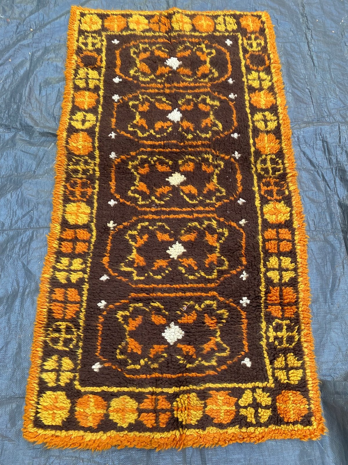 Wollen kleed / tapijt  70 x 130 cm, Ophalen of Verzenden