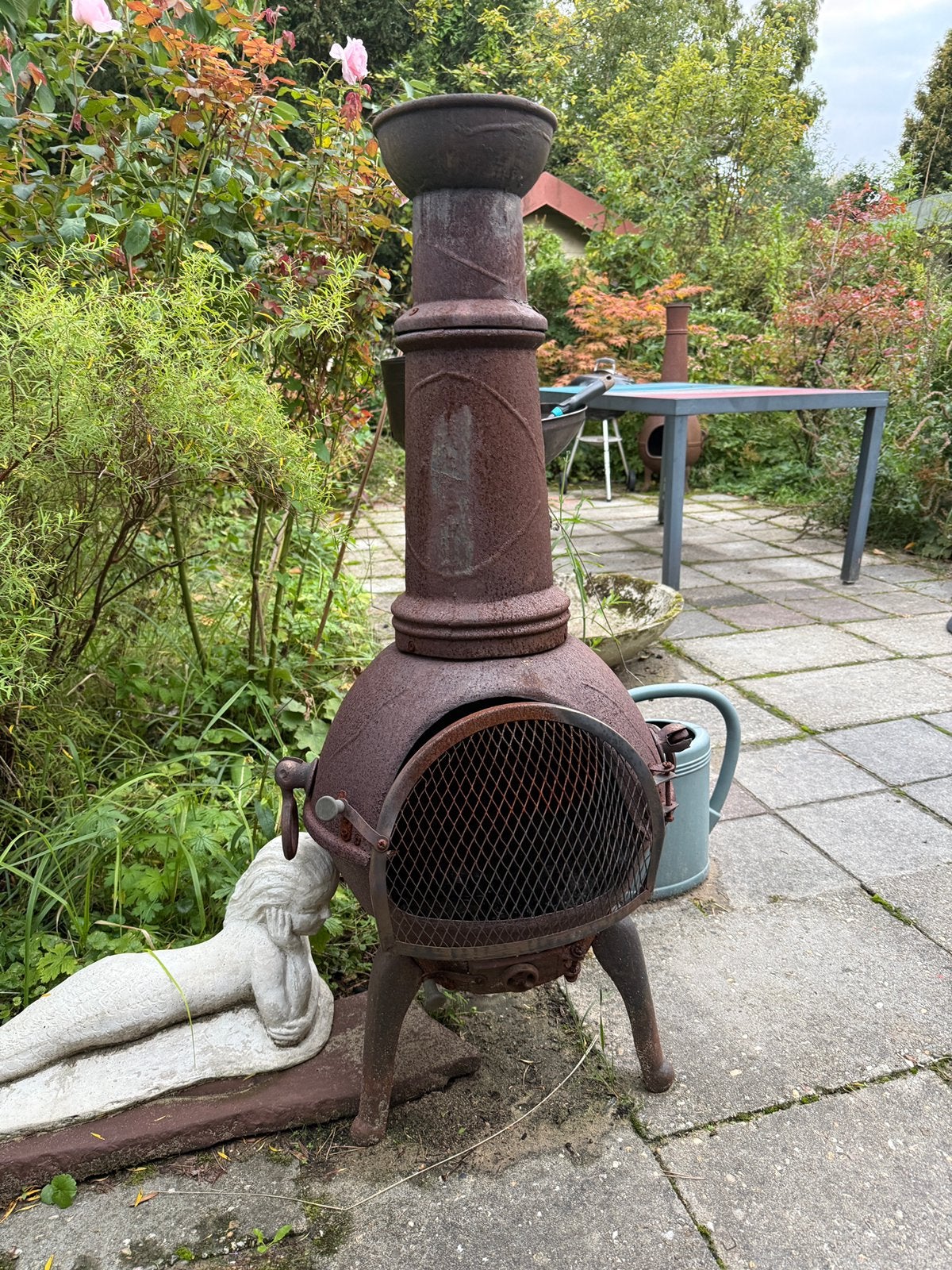 Houtkachel voor buiten - met deurtje, Tuin en Terras, Ophalen, Zo goed als nieuw