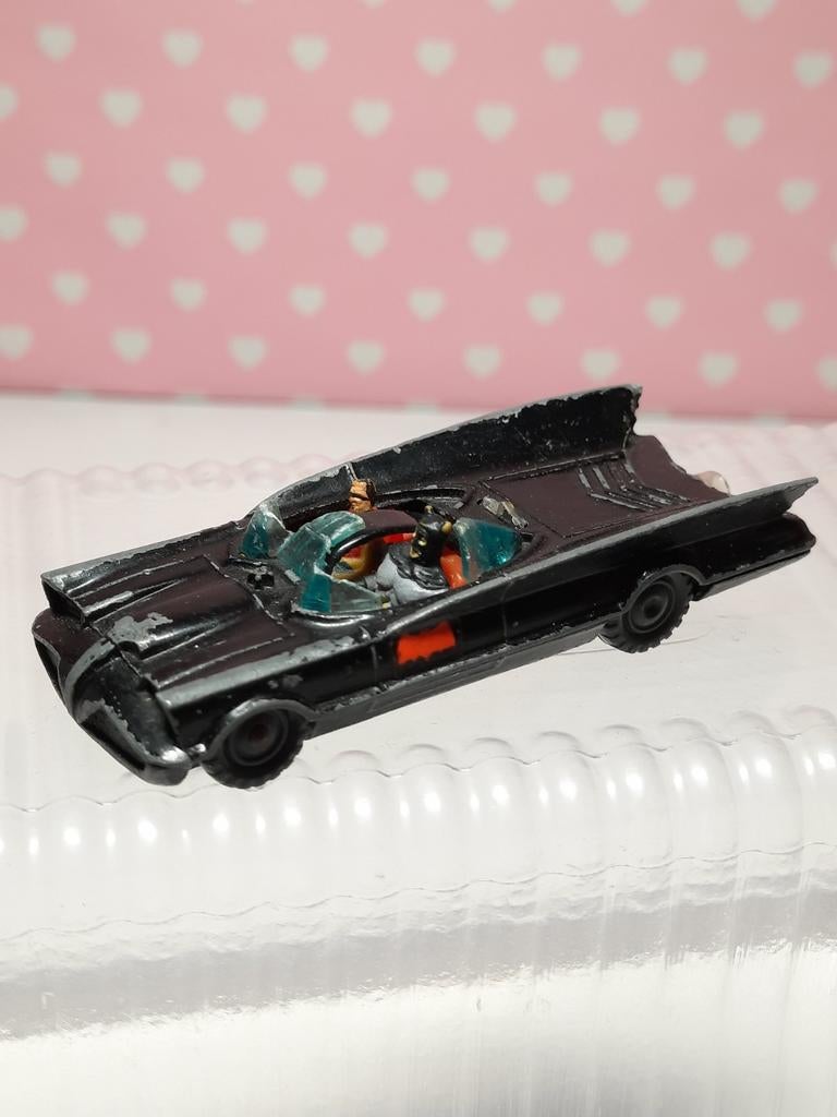 Vintage Husky Batmobiel met Batman en Robin, Ophalen of Verzenden, Gebruikt, Auto, Overige merken