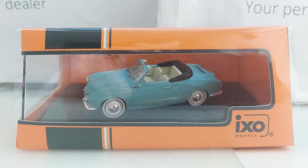 Ixo 1:43 Volkswagen Karmann Ghia 1955 turquoise nieuw, Ophalen of Verzenden, Nieuw, Auto, Overige merken