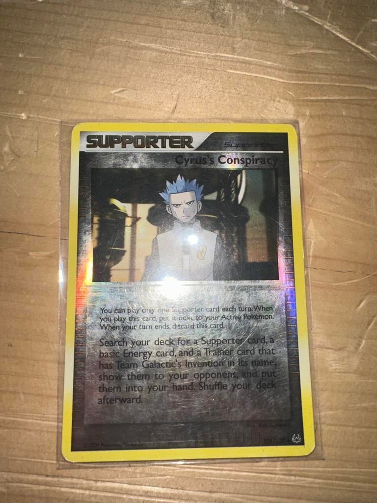 Pokémon Kaart: Cyrus's Conspiracy Supporter (Foil), Ophalen, Gebruikt, Losse kaart, Foil