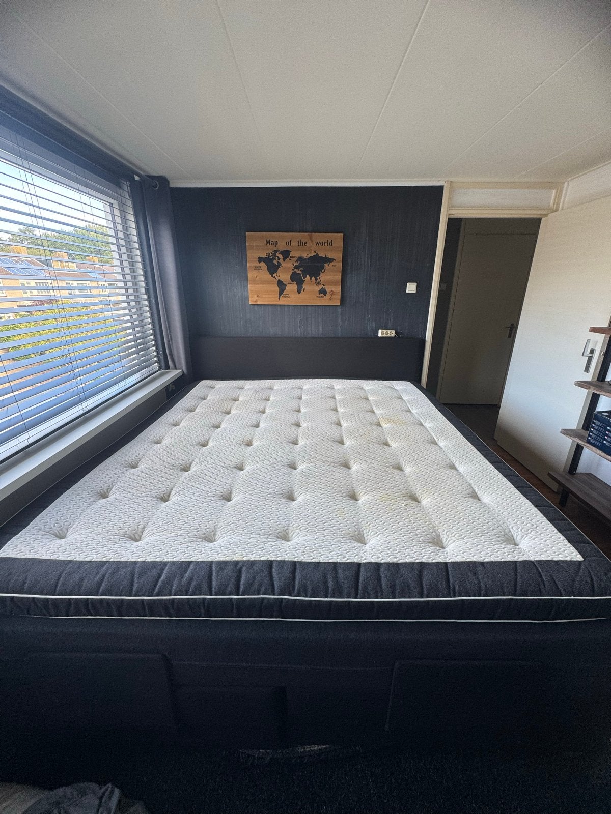 Elektrische boxspring, Ophalen, Gebruikt, Zwart, Tweepersoons